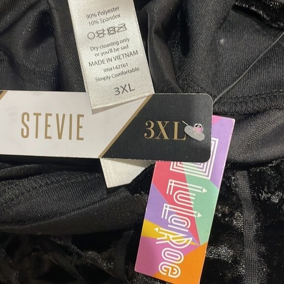 NEW!  LuLaRoe Stevie Black Velvet Shimmer Bomber Jacket - 3XL - Picture 6 of 6